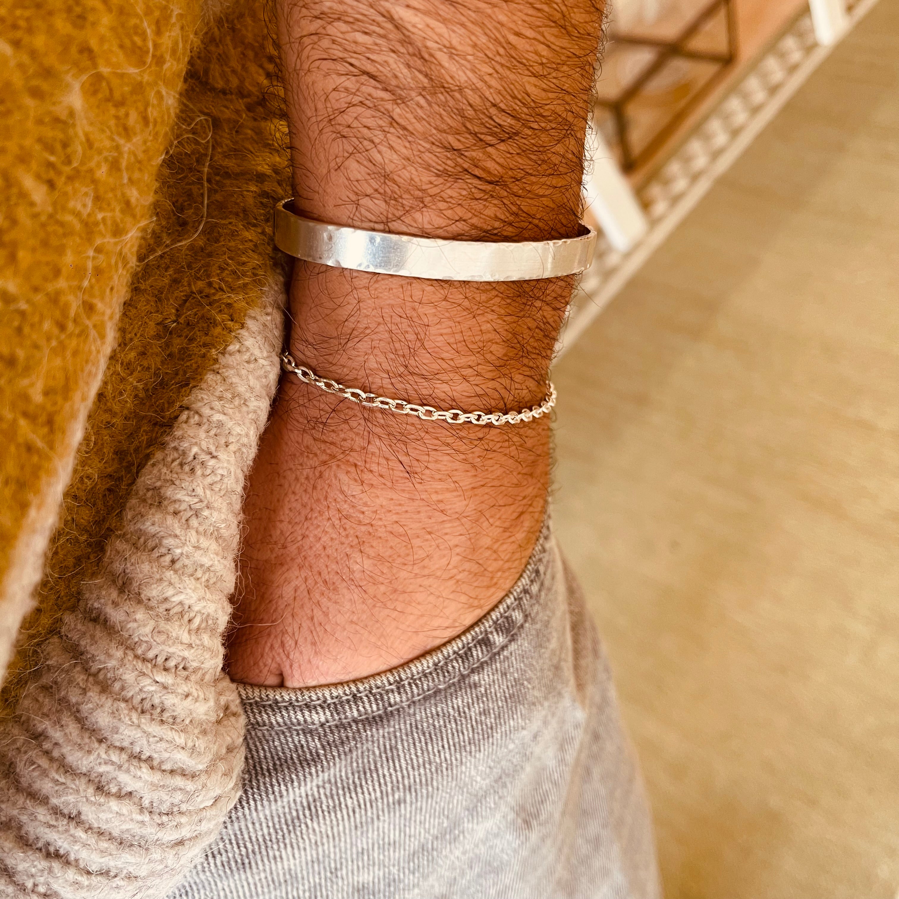 Bracelet Atelier - chaîne argent