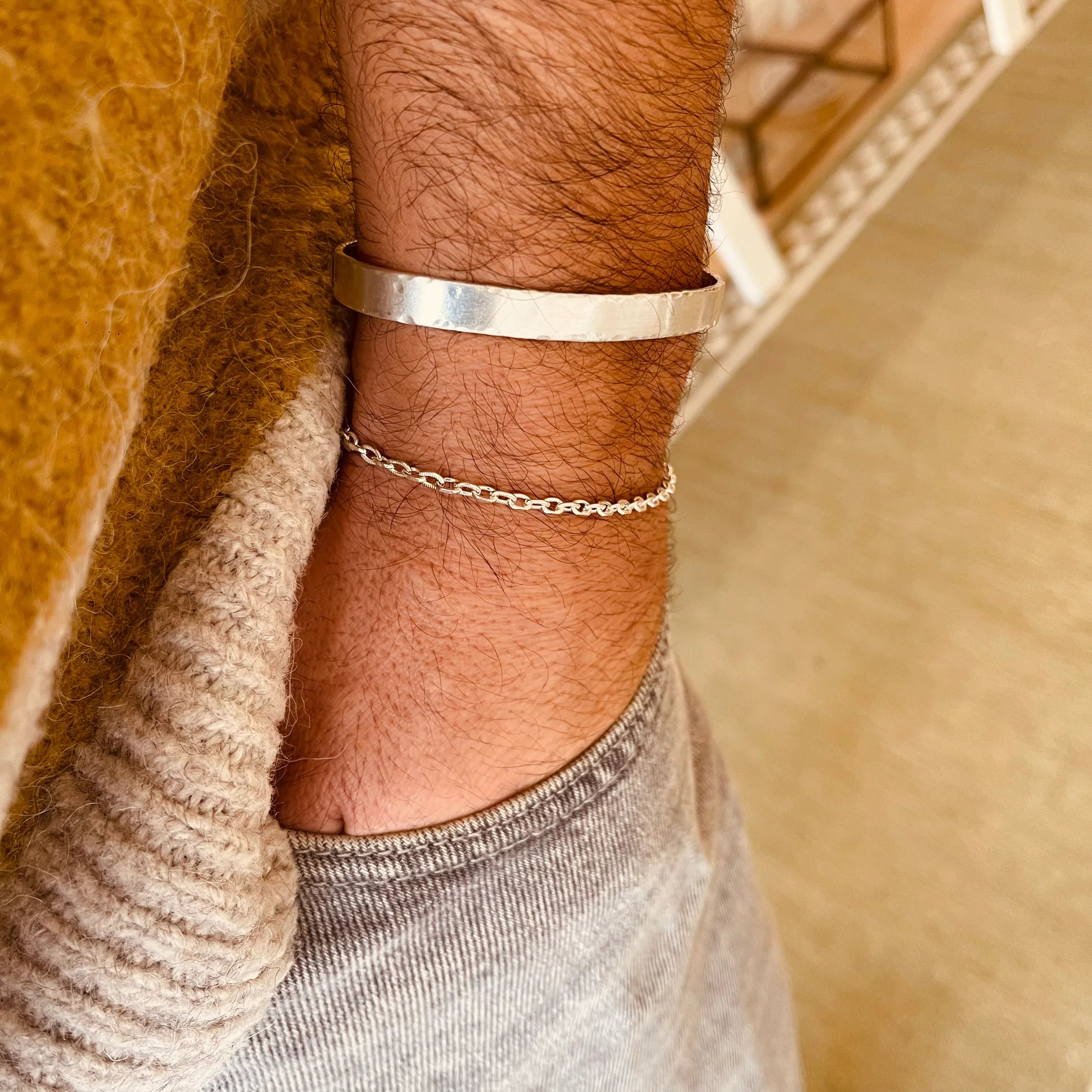 Bracelet Atelier - chaîne argent