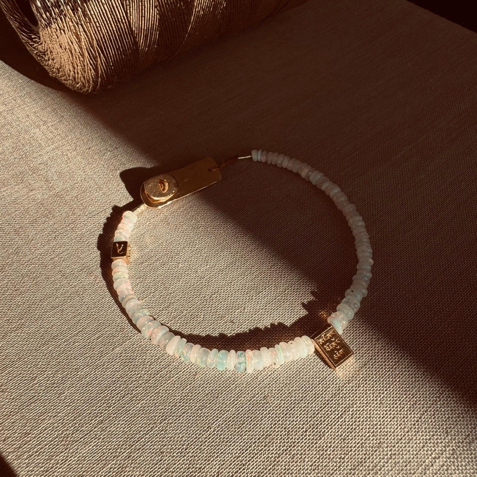 Bracelet Mala précieux - Opale
