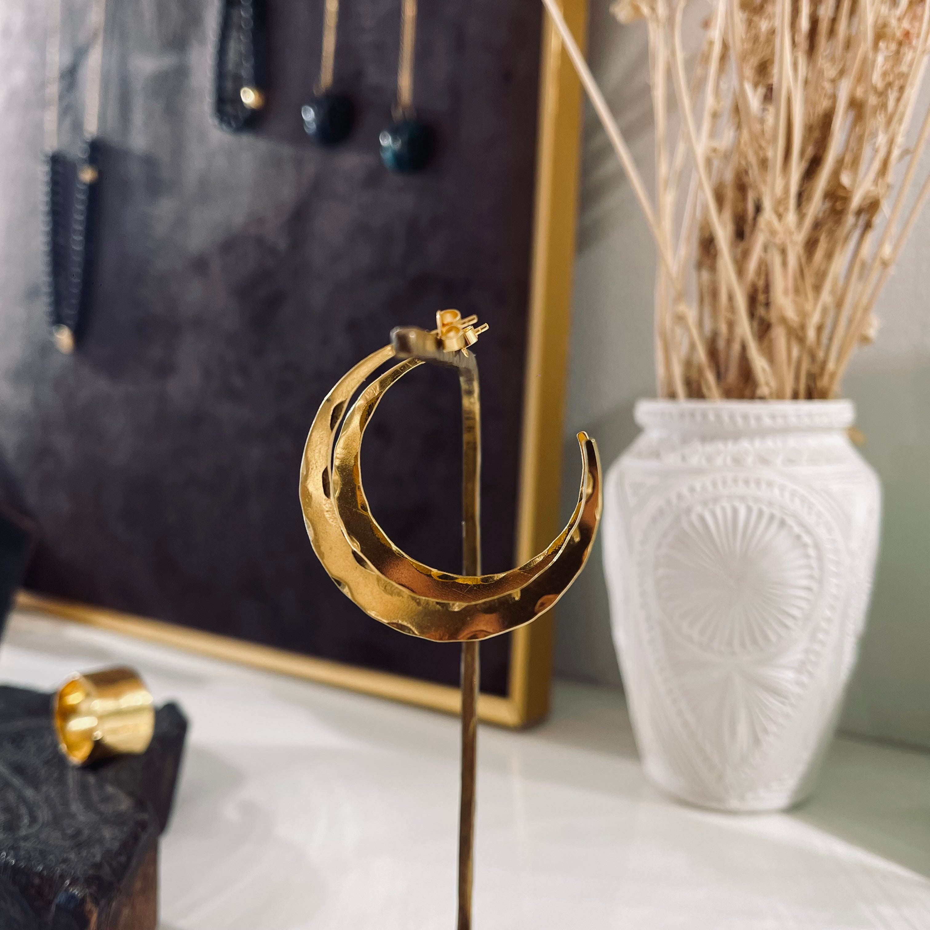 Boucles d’oreilles - Créoles martelées