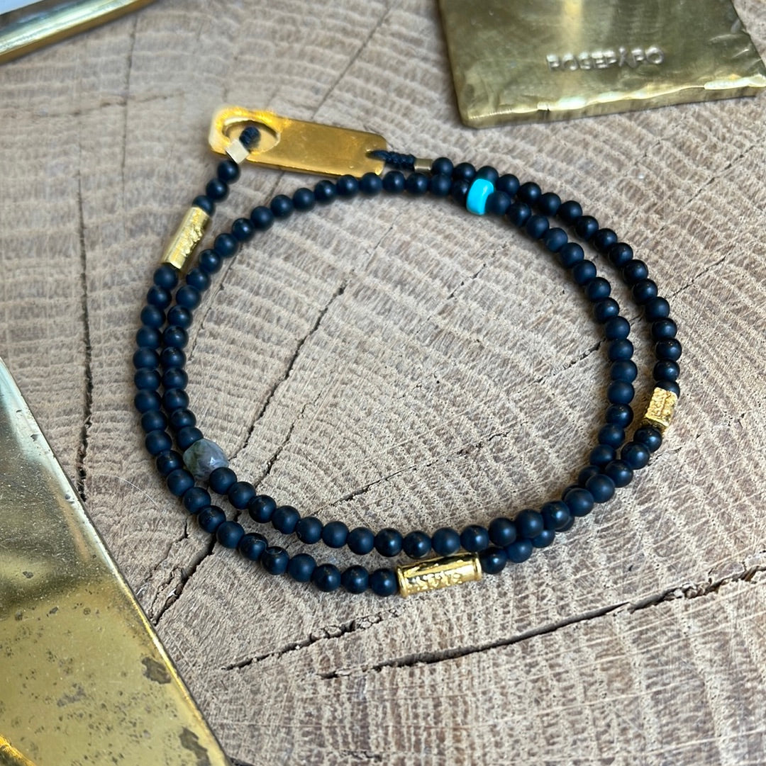 Bracelet Mala Turquoise & Or