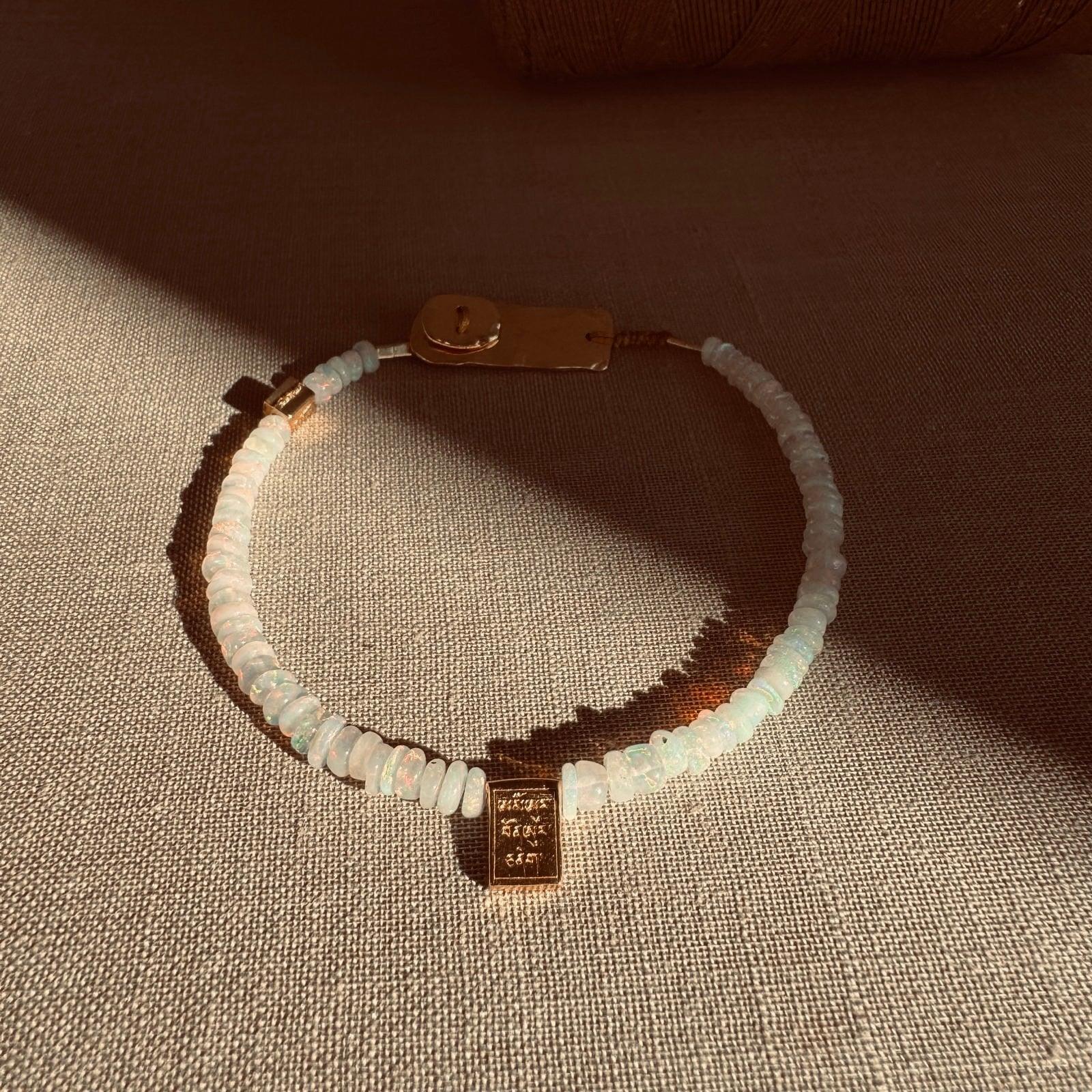 Bracelet Mala précieux - Opale