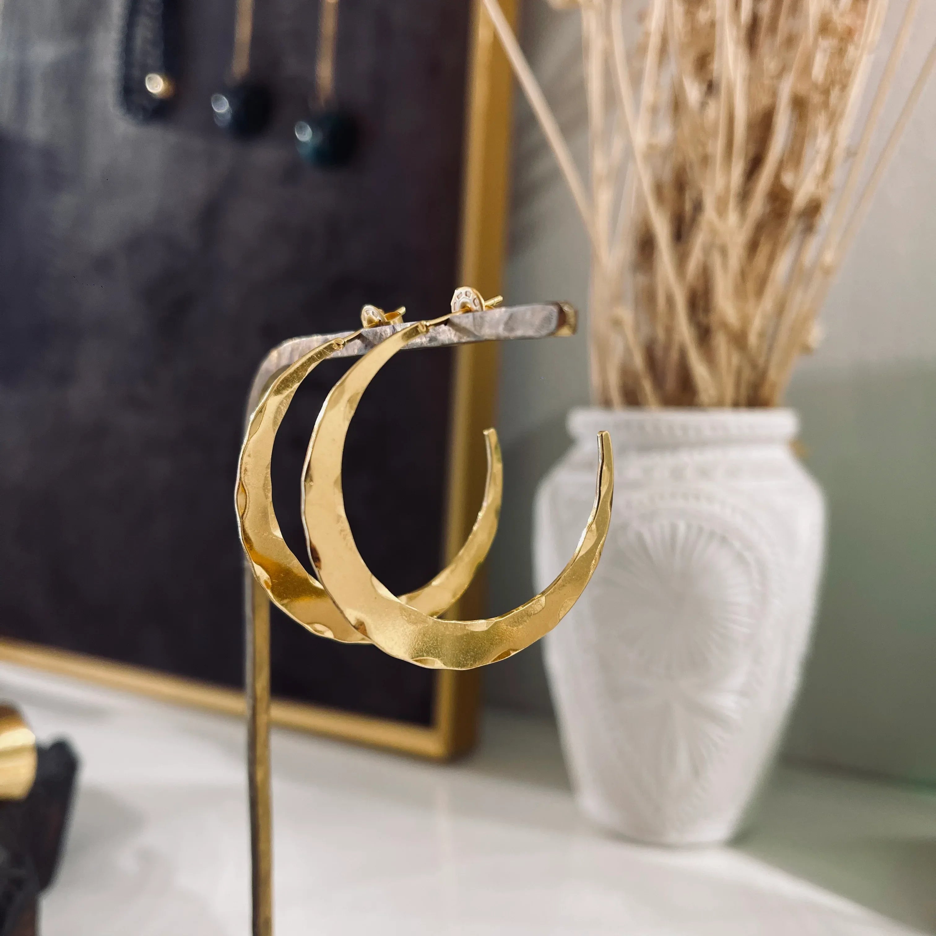 Boucles d’oreilles - Créoles martelées