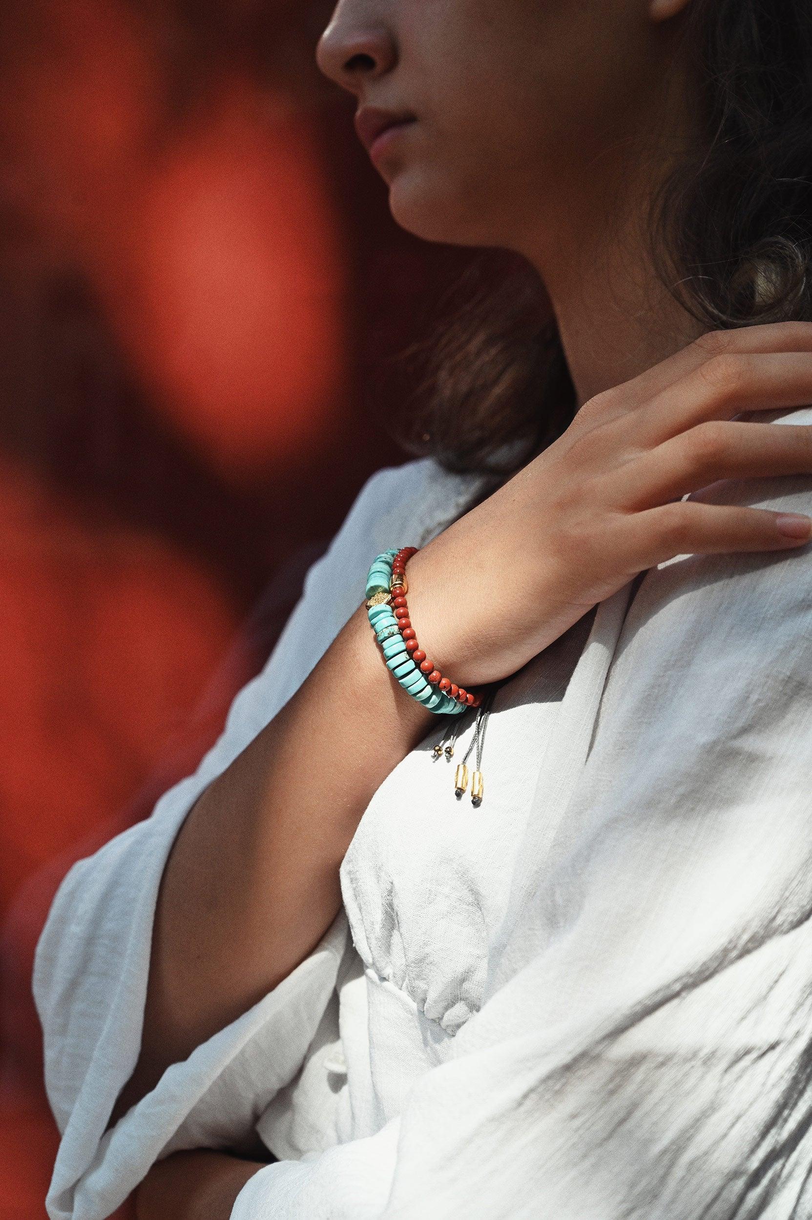 Bracelet MOSO - Jaspe - Doré - Roseparo Bijoux