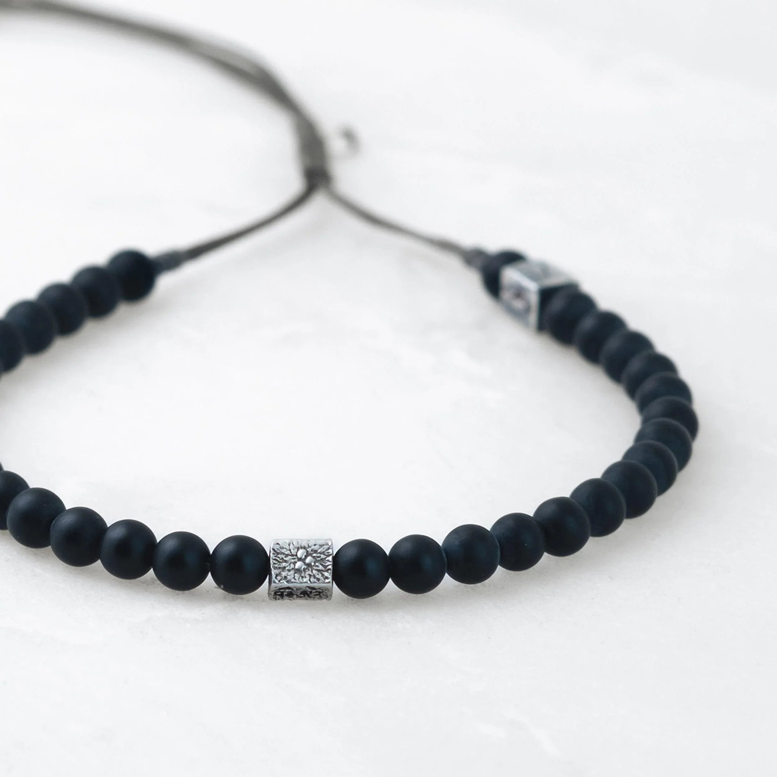 Bracelet MALA - Basalte-Argent - Roseparo Bijoux