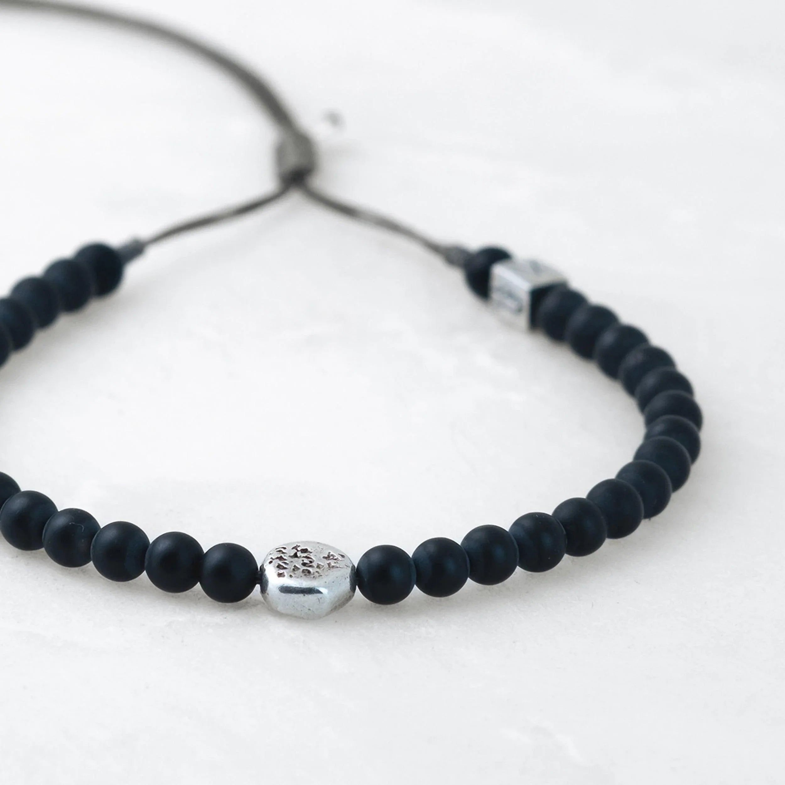 Bracelet MALA - Basalte-Argent - Roseparo Bijoux