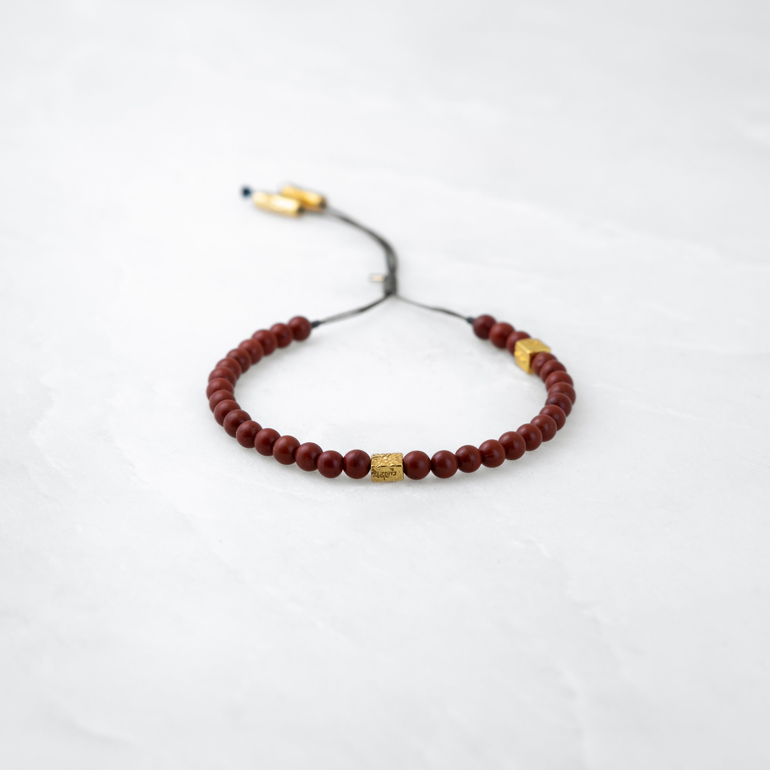 MALA bracelet - Jasper, golden Bodhi