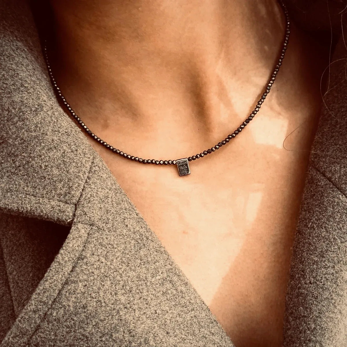 Collier mala Pyrite