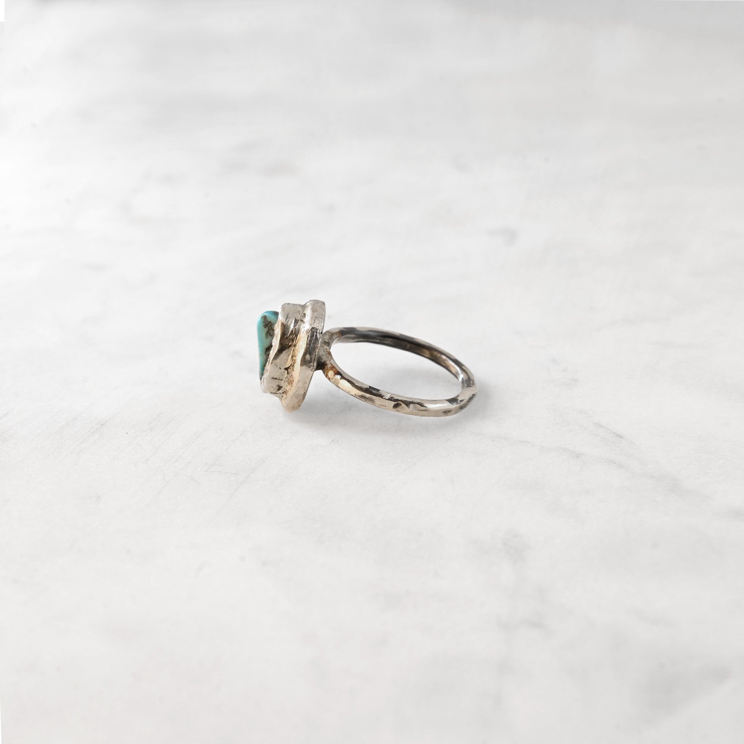 Bague COULEUR TIBET - Argent, Turquoise du Tibet - Roseparo Bijoux