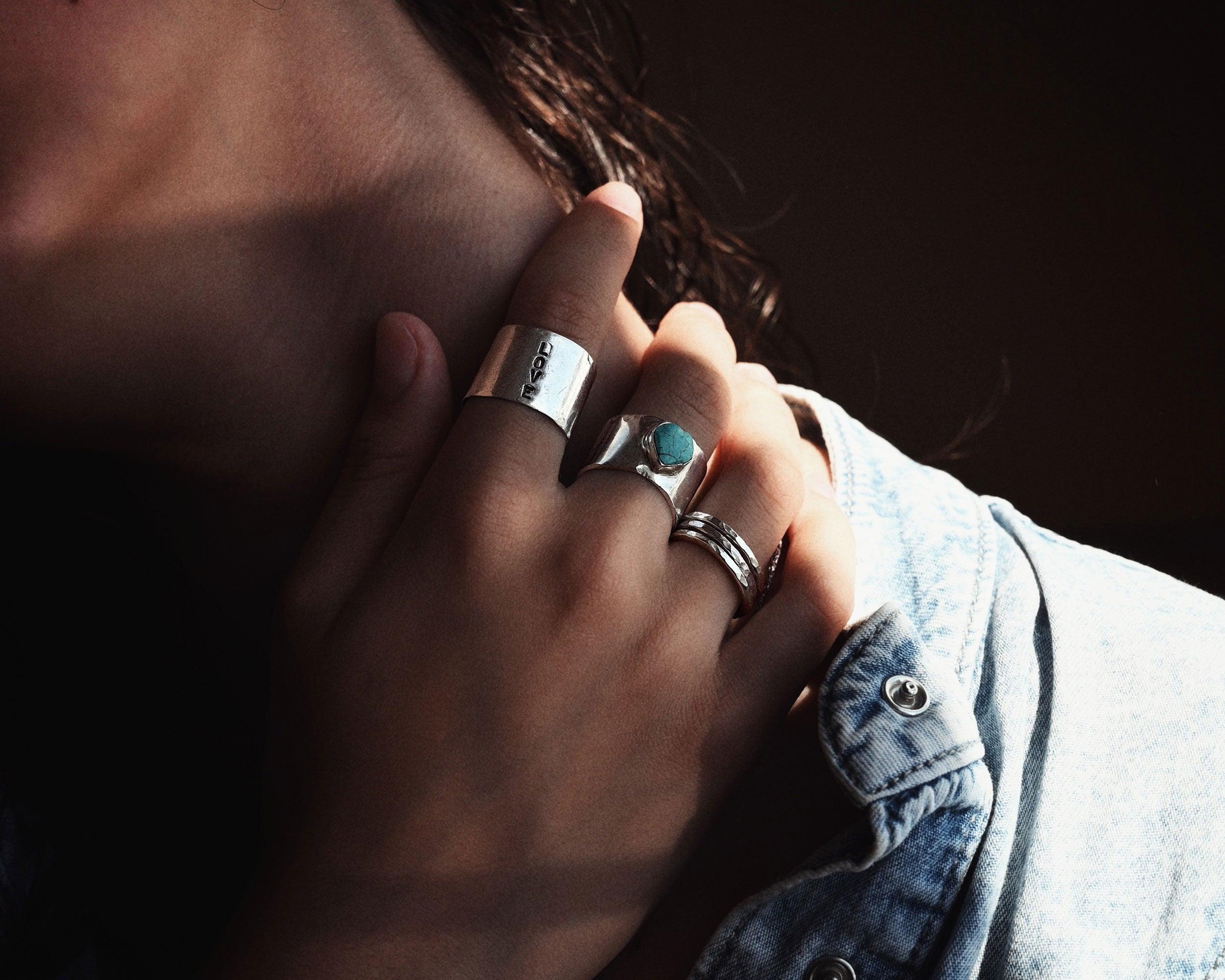 Bague ATELIER - Trois anneaux, argent massif - Roseparo Bijoux
