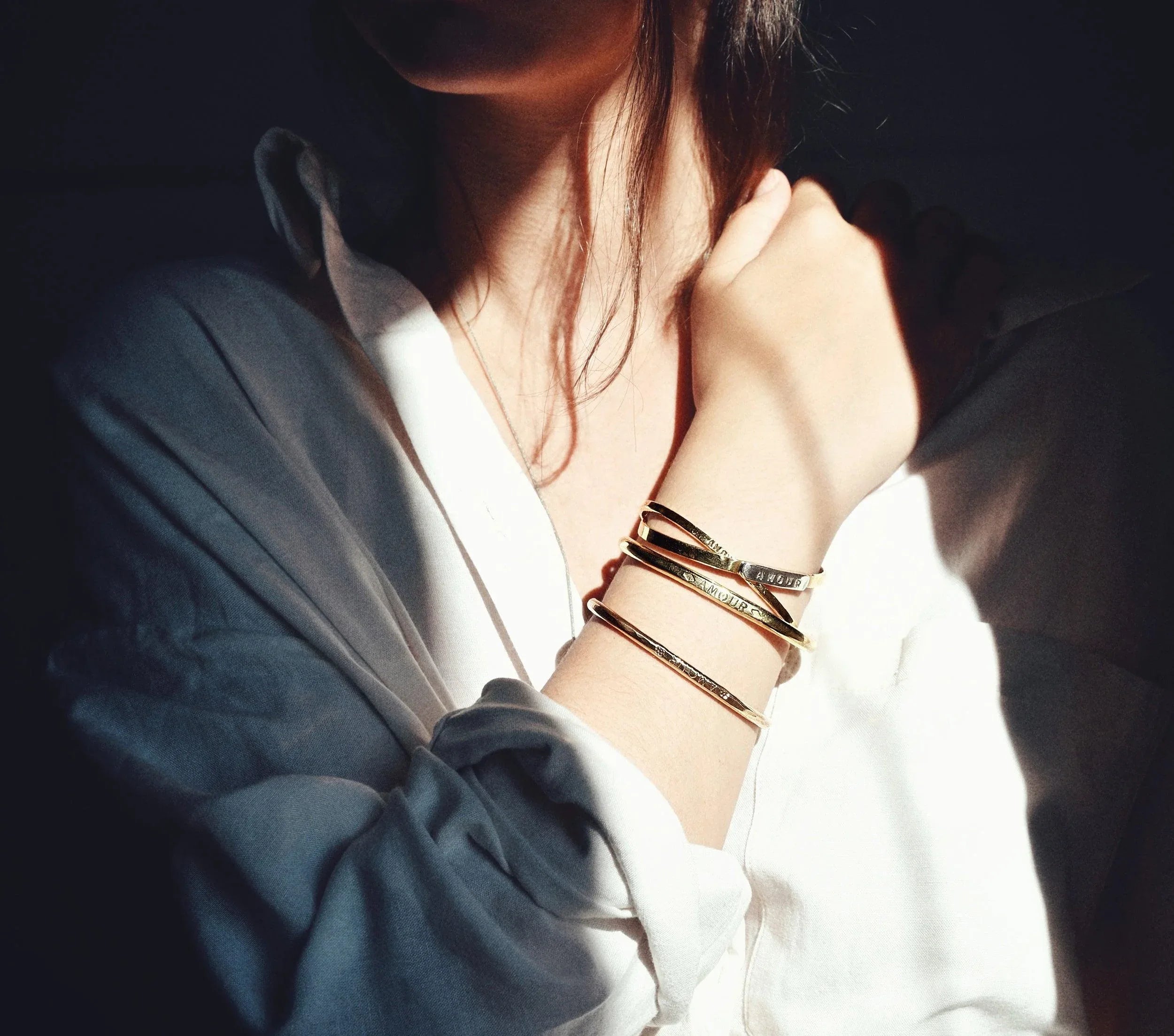 Bracelet JONC - LAITON, Amour - Roseparo Bijoux