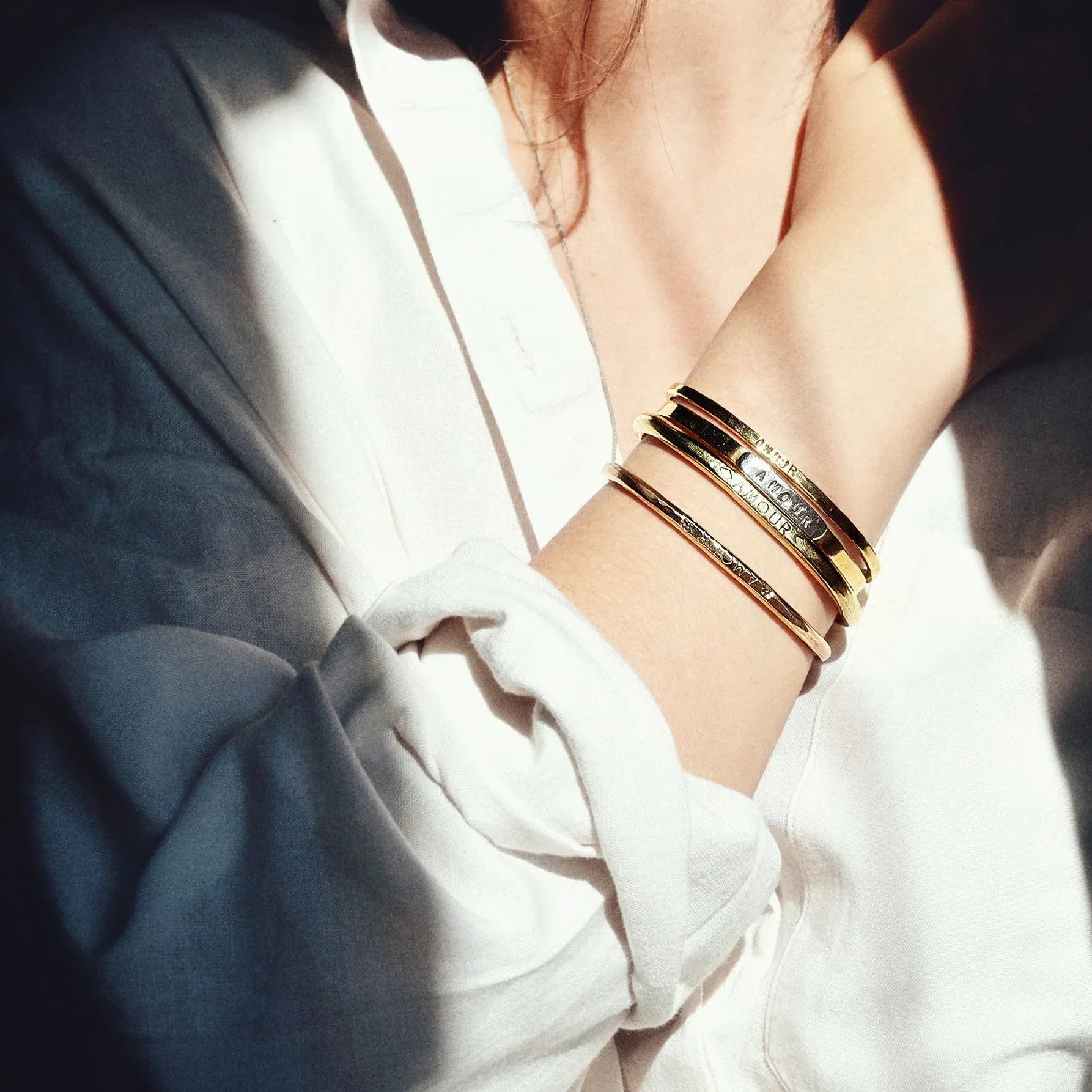 JONC - Atelier AMOUR, laiton & argent massif