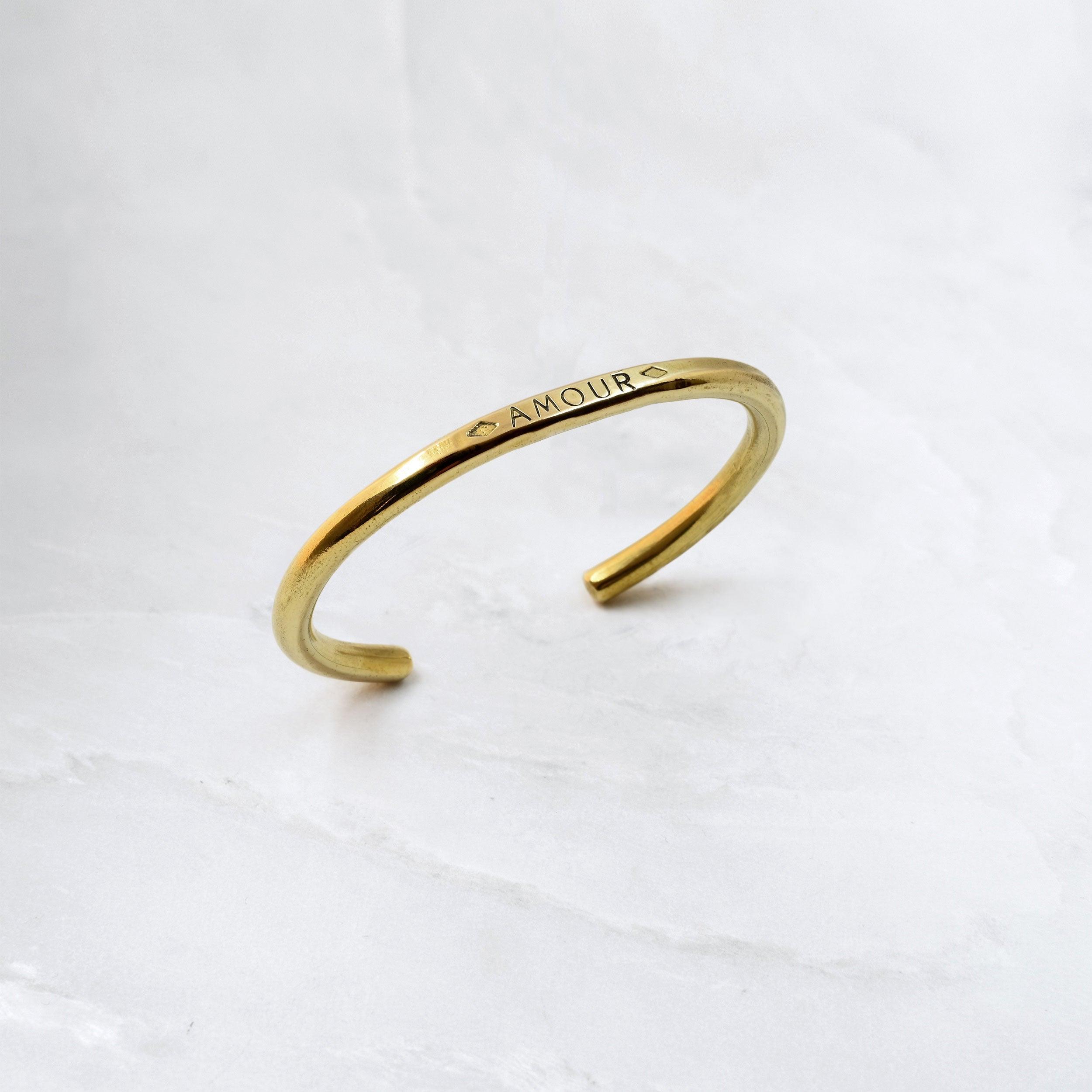Bracelet JONC - LAITON, Amour - Roseparo Bijoux