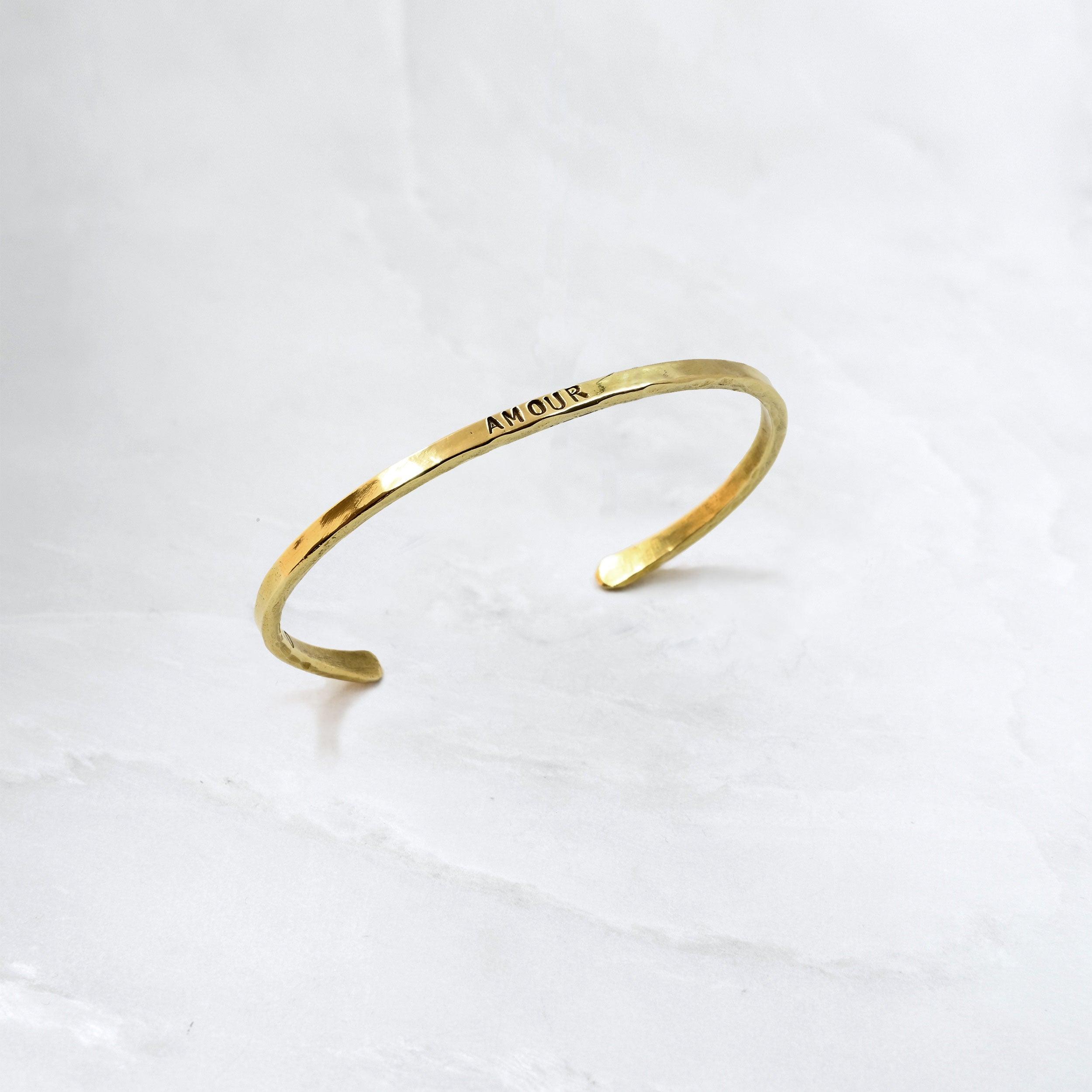 Bracelet JONC - Doré Amour - Roseparo Bijoux