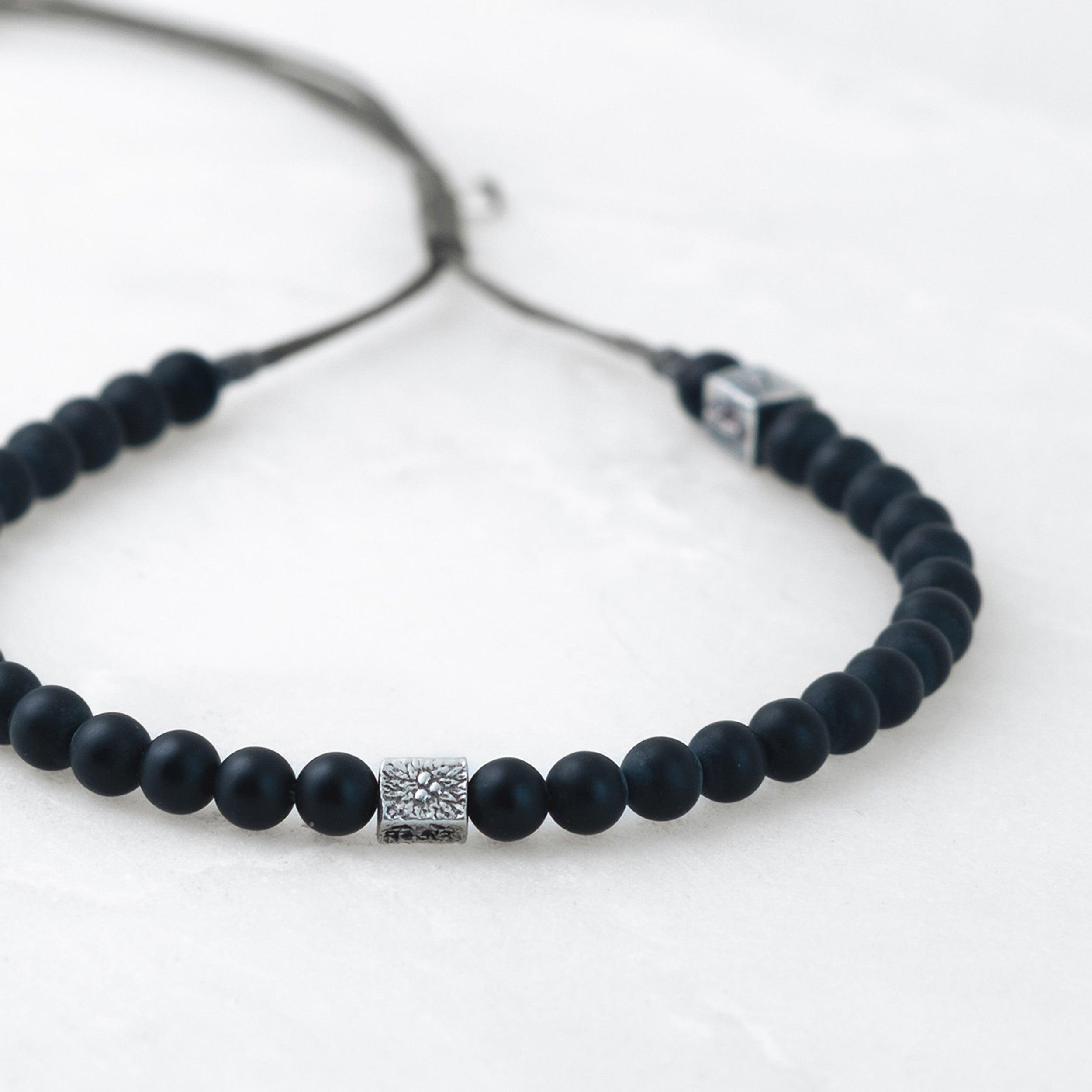 Bracelet MALA - Basalte-Argent - Roseparo Bijoux