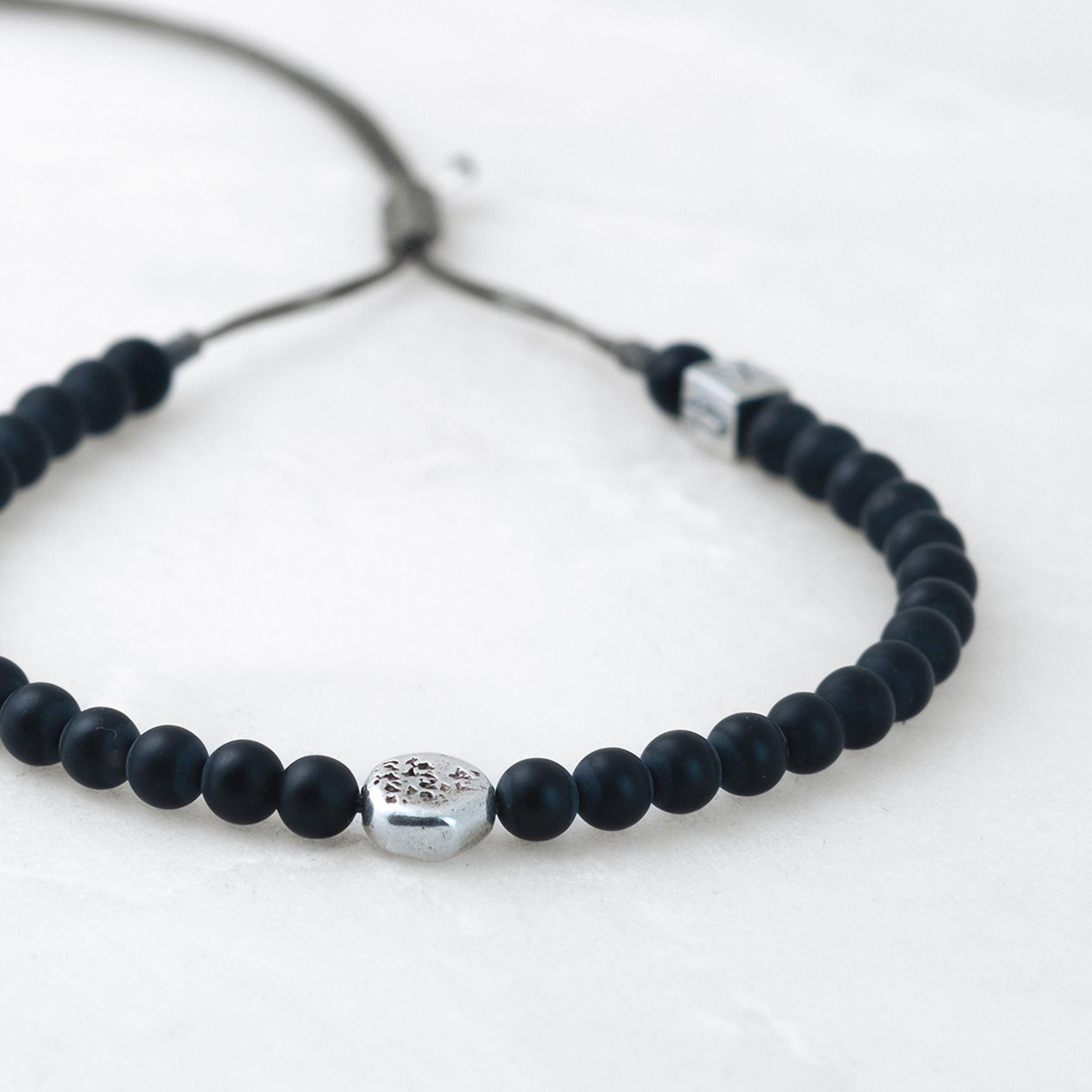 Bracelet MALA - Basalte-Argent - Roseparo Bijoux