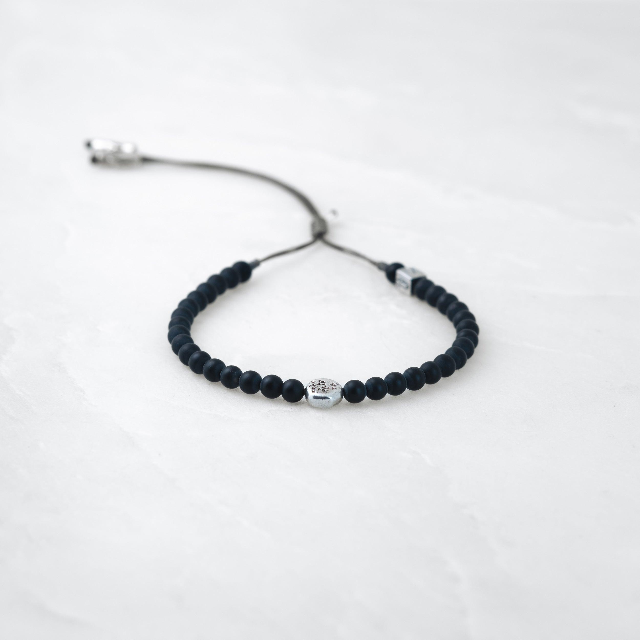 Bracelet MALA - Basalte-Argent - Roseparo Bijoux