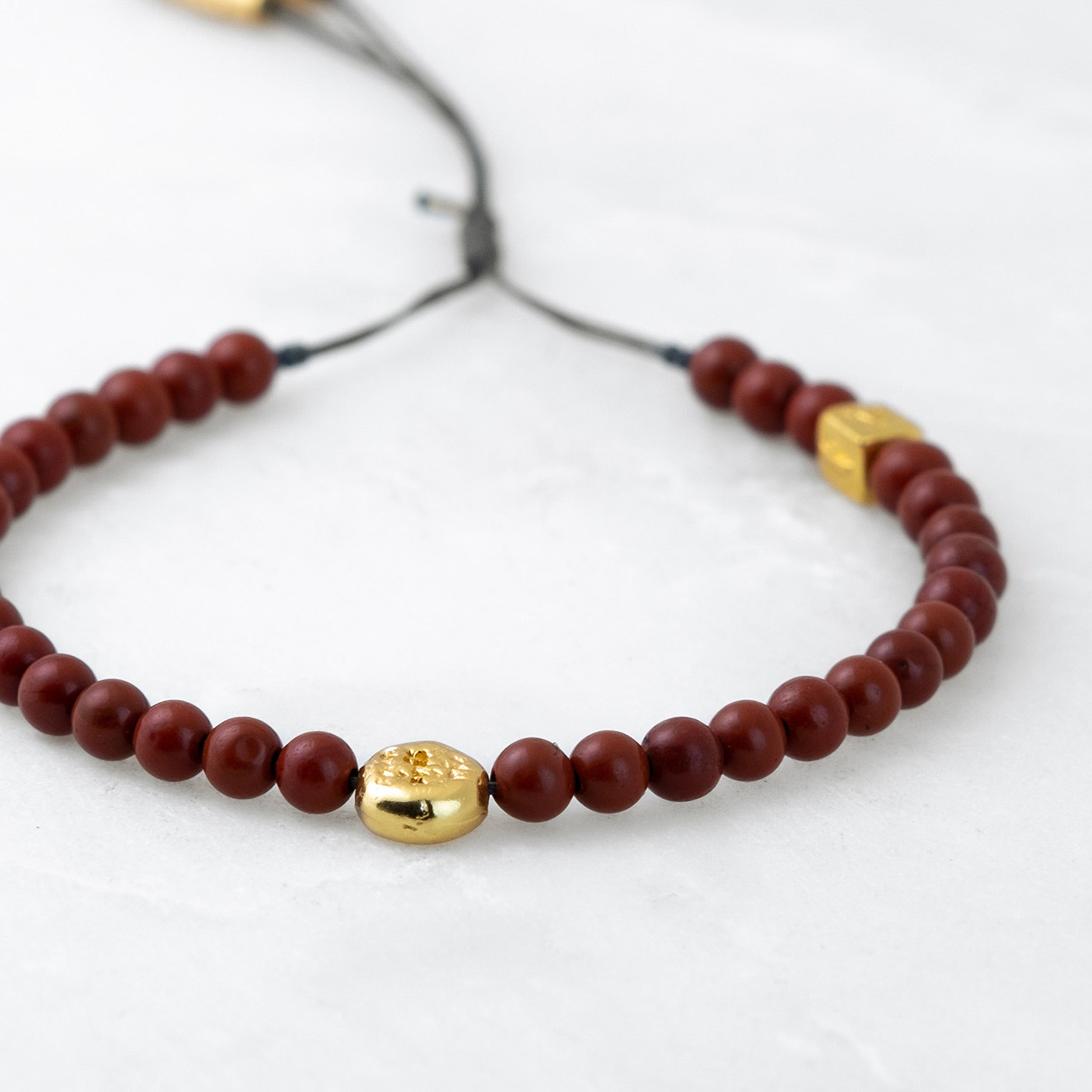 MALA bracelet - Jasper, golden Mani