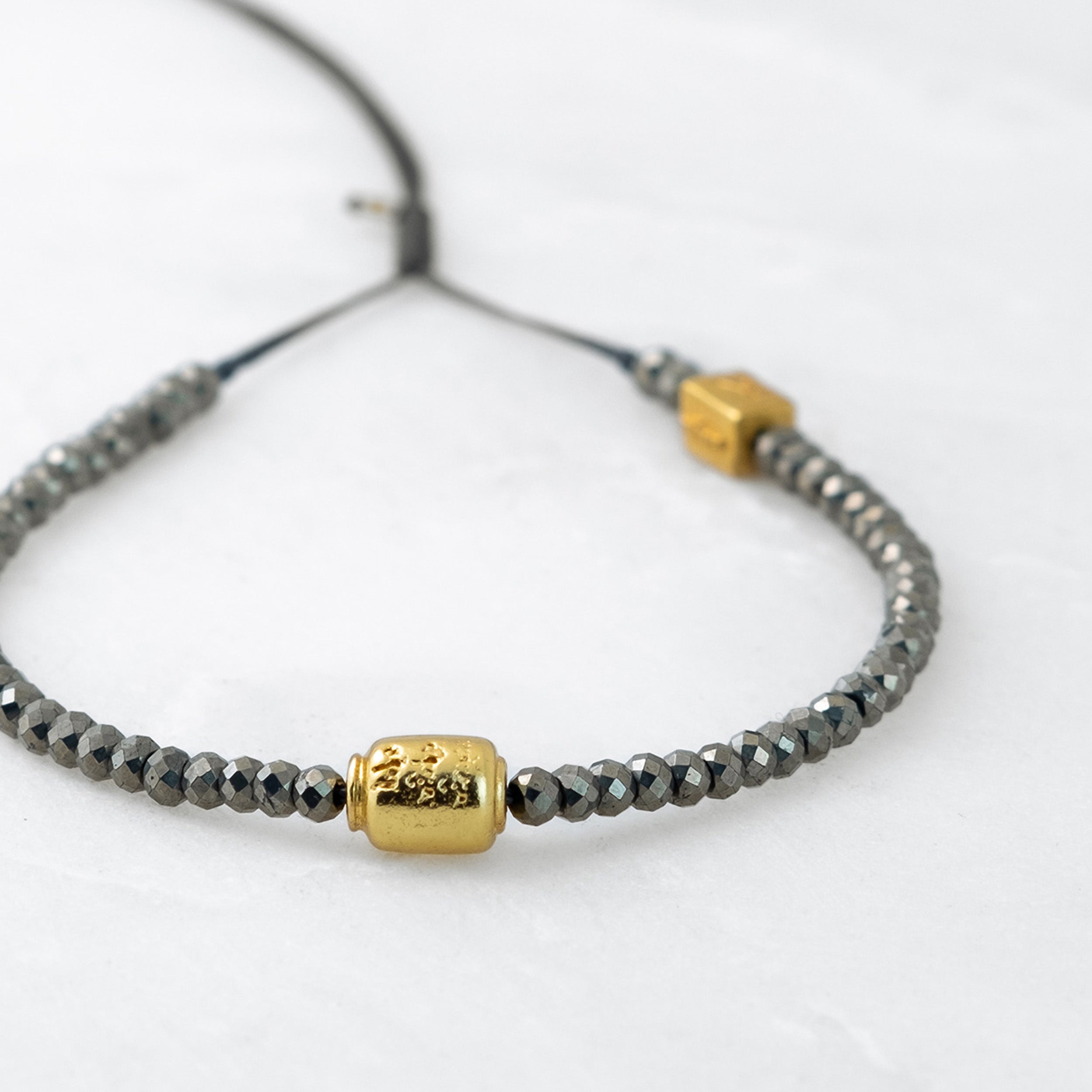 Bracelet MALA - Pyrite, Manikorlo doré