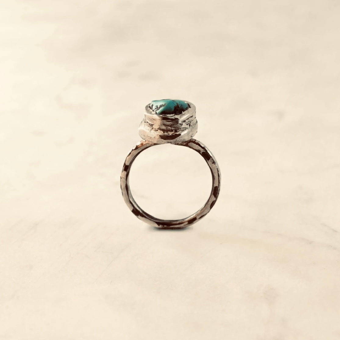 Bague COULEUR TIBET - Argent, Turquoise du Tibet
