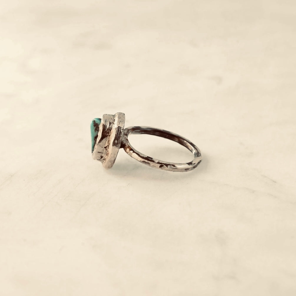Bague COULEUR TIBET - Argent, Turquoise du Tibet