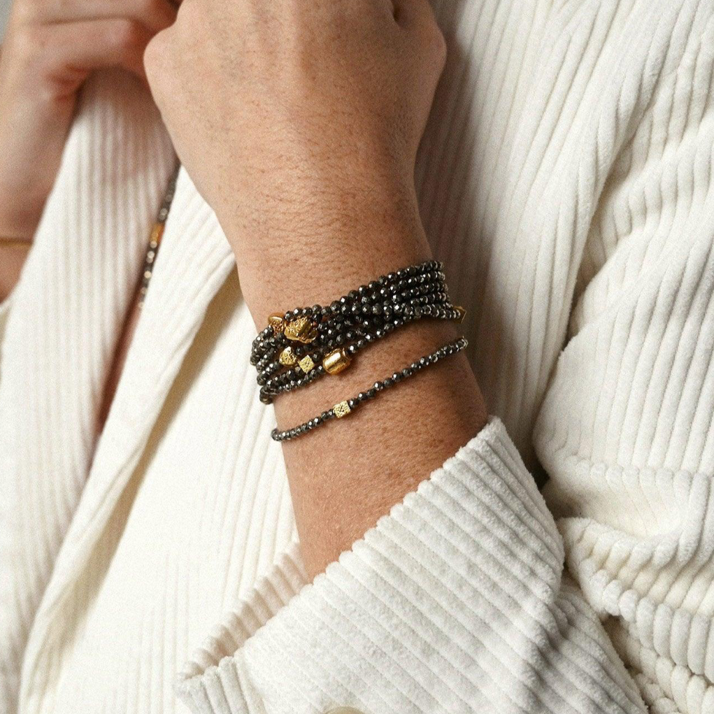 Bracelet MALA - Pyrite-Doré