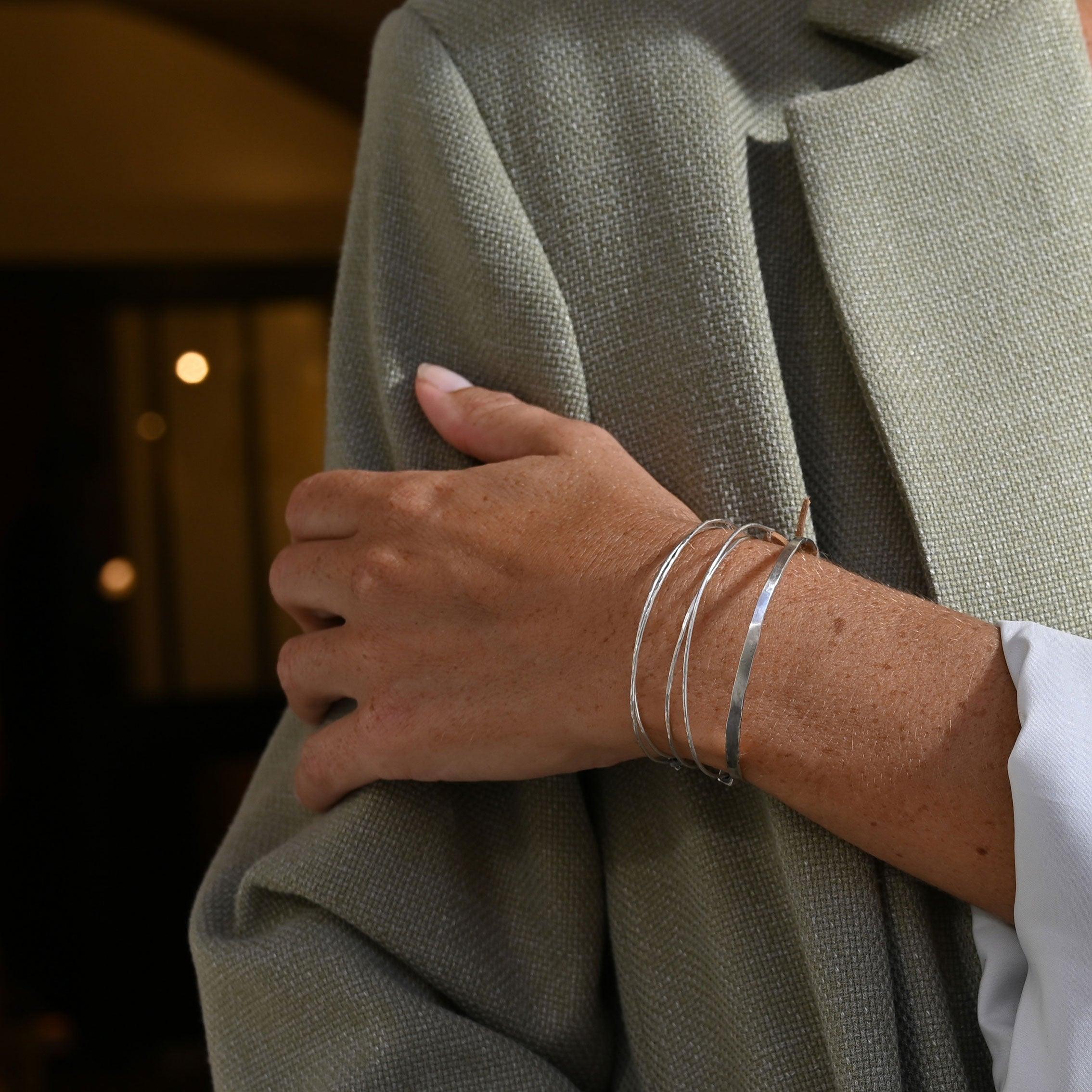 Bracelet ATELIER FIL D'ARGENT - Cuir - Roseparo Bijoux