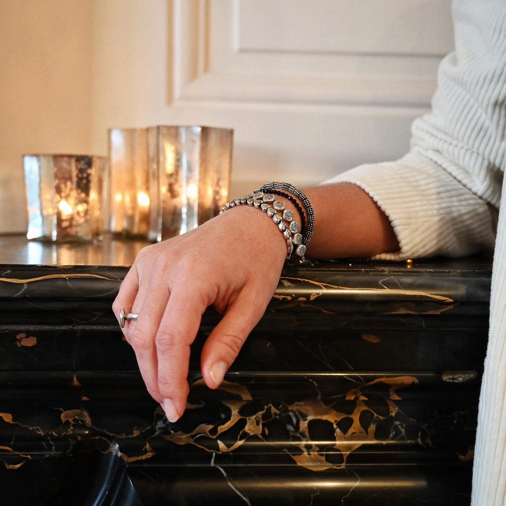Bracelet ESSENTIEL - Dampa argenté - Roseparo Bijoux